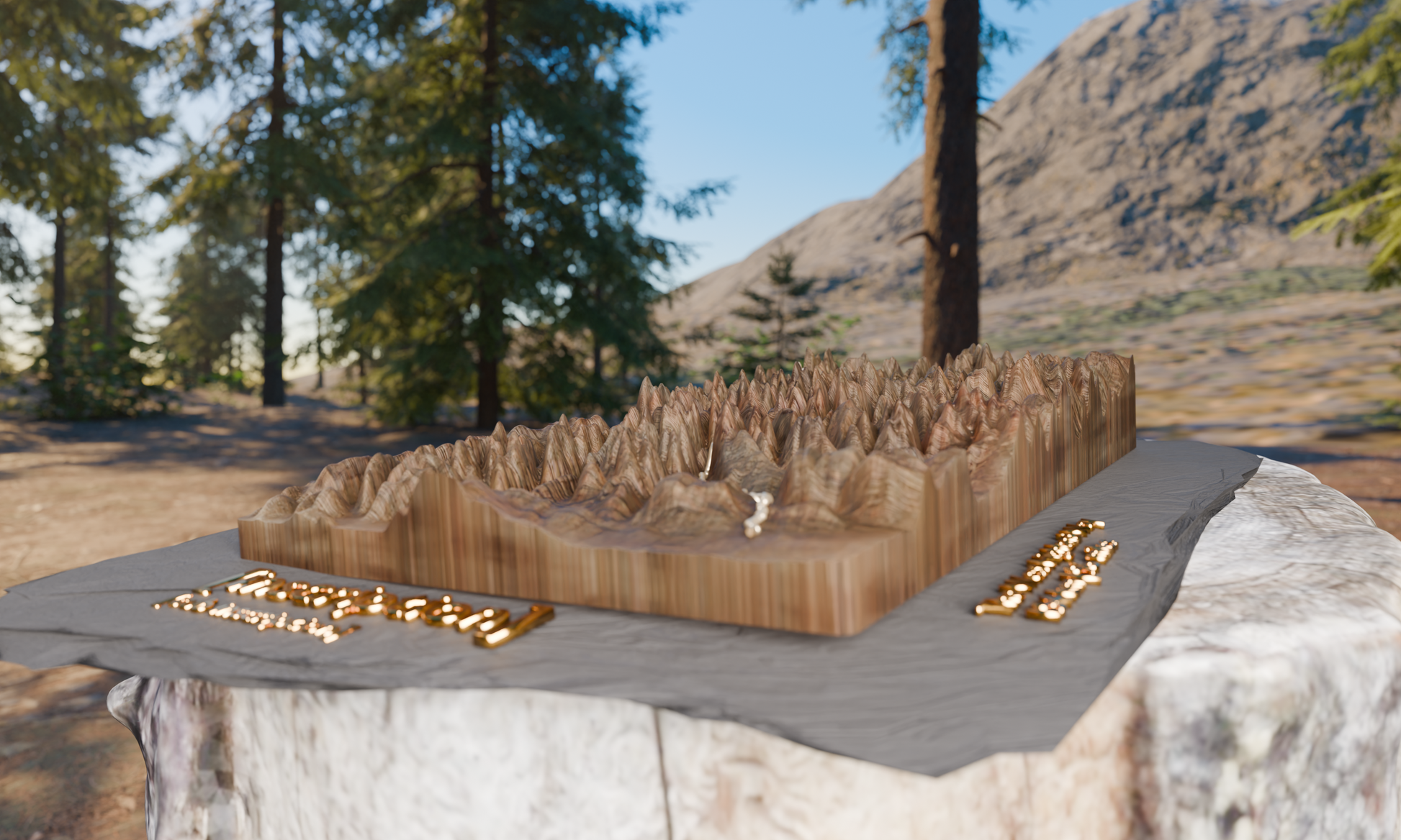 West Highland Way terrain block — side angle